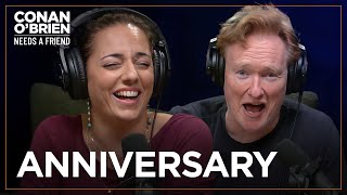 Conan & Sona Celebrate 15 Years Of Working Together | Conan O'Brien Needs A Friend