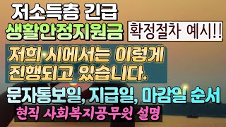 [레알복지TV] 긴급생활안정지원금 확정절차, 저희 시도에서는 이렇게 진행되고 있습니다. (현직사회복지공무원 설명