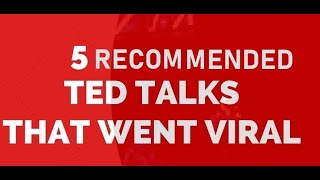 5 RECOMMENDED TED TALKS #youtubeshorts #shorts #viral #trend #trending