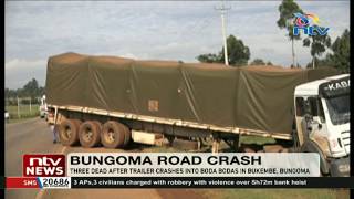 Three dead after trailer crashes into boda bodas in Bungoma