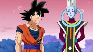 Goku finds out beerus weakness English dub