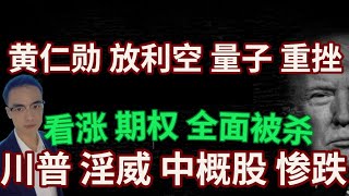 黄仁勋 放利空 量子 重挫 | 美股 看涨 期权 全面被杀 | 川普 淫威 中概股 惨跌  #美股 #英伟达 #特斯拉