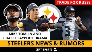 Steelers Rumors On Trading For Russell Wilson + Steelers Injury Report & Chase Claypool Music Drama