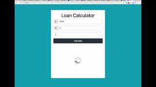 Loan Calculator. JavaScript Web App. JS HTML CSS Bootstrap