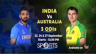Australia Tour of India 2023 🏏 3 ODIs - September 22, 24 & 27 | LIVE on DD Sports 📺 (DD Free Dish)