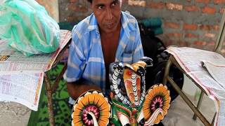 Performers getting ready for the Navam Perahera