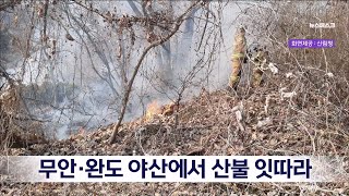 무안*완도 야산에서 산불 잇따라[목포MBC 뉴스데스크]