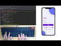 ASMR Programming - Android Studio Login Ui Design - No Talking