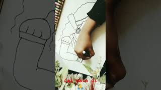 Mata Parvati ji and Ganesh Ji drawing, short video, queen arts jiya ❤️🧡.