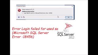 Create user sa on SQL server error 18456 sql server 2012,2008