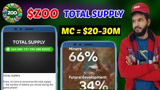 Zoo total supply 264 Trillion| Zoo listing value | Total Supply zoo token | Zoo price