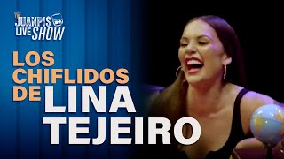 Lina Tejeiro le enseña con chiflar como gamín - The Juanpis Live Show