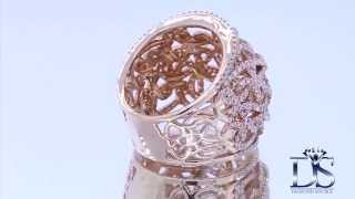 18k rose gold 2.05CT diamond cocktail ring RN-11300