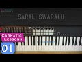 SARALI SWARALU for Beginners - Carnatic lesson 01 | Keyboard