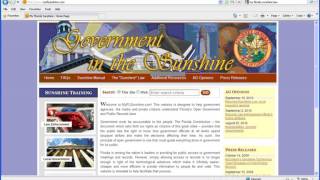 Introduction to Public Records in the Sunshine State