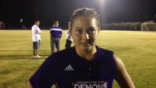 NSU's Esdeina Gonzalez discusses game-winning header