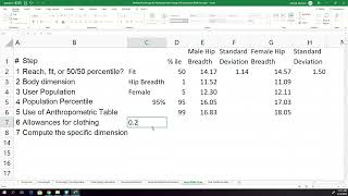 Chair Seat Width | Calculation  | Workstation Design Using Anthropometric Principle | Updated 2025