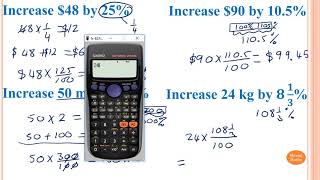 Percentages Increase and Decrease part 1