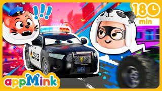 🚓🦸‍♂️ Police Car Hero! 🚔⭐Action Cartoons & Songs Compilation 🎬🎵 #appmink #nurseryrhymes #kidssong