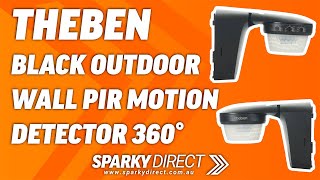 Theben THELUXA-S360-BK | Outdoor Wall PIR Motion Detector 360° IP66 | Black