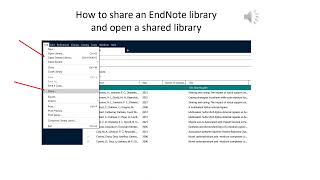 How to sync and share an EndNote library