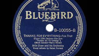 1939 HITS ARCHIVE: Thanks For Everything - Artie Shaw (Helen Forrest, vocal)