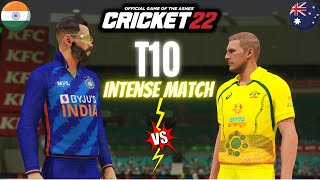 India vs Australia T10 Intense Match 🔥 - Cricket 22 Gameplay 1080p60fps - RtxVivek