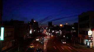 タイムラプス　佐古二番町交差点（徳島県徳島市）timelapse