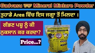 Gadvasu ਵਾਲਾ Mineral Mixture ਕਿੱਥੋਂ ਮਿਲ ਸਕਦਾ।। Best Mineral Mixture