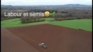 Suivez l'ETA PINABEL au labour et semis avec 2 Fendt dans le même champ🤩🤠🌱