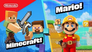It’s Building Time with Minecraft and Mario! 🧱🟩🟪🟥 | @playnintendo