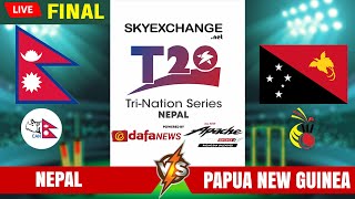 Nepal VS Papua New Guinea Final Live Match | Skyexchange Tri Nation T20 Series | Cricket Cup 2022