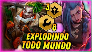 JINX EXPLODINDO TODO MUNDO COM ESSA COMPOSIÇÃO | Teamfight Tactics