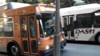 Dash ElDorado EZ Rider II \u0026 LACMTA NABI 40-LFW in Downtown L.A. [720p]