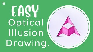 Easy optical illusion drawing and rendering exercise for kids. Step by step tutorial.