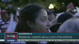 Presidential candidate closes electoral campaign prior to elections in Guatemala