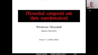 Monoidal categories and their reps. Lecture 5: problem session (by Walter Mazorchuk)