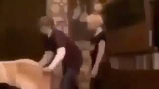 Kid try’s to do magic trick and instead bookshelf falls on his brother