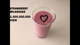 STRAWBERRY MILKSHAKE || ERDBEER MILCHSHAKE || ÇİLEKLİ MILKSHAKE 🍓