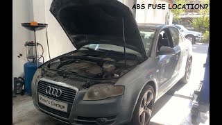 Audi A4 B7 ABS fuse relay location