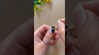 💅🤍Easy black and white nail art design #nailart2024 #youtubeshorts #shorts #shortvideo