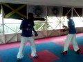 Delano Francis vs Akino Lindsay itf Taekwon do training