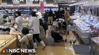 Videos show moments earthquakes struck Japan on New Year's Day