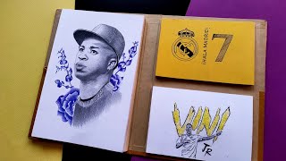 Drawing Vinicius junior Real Madrid _ Football sketch