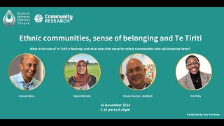 Ethnic communities, sense of belonging and Te Tiriti