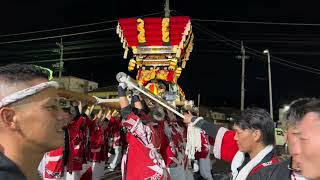 2024.10.12【白羽神社 秋祭り 宵祭り コープ牟礼店】　　　宮ノ下  ・川西 ・役戸太鼓台