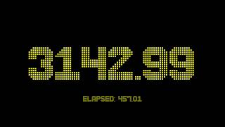 3600 seconds countdown timer with 2 fractional digits accuracy