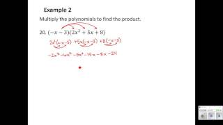 Algebra 2: Section 4.2 - Adding, Subtracting, and Multiplying Polynomials