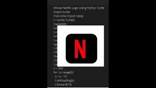 Draw Netflix Logo Using Python Turtle With Code | python netflix logo using turtle Ajcoding