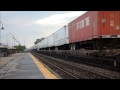 canadian pacific fast freight action at dorval train station full hd